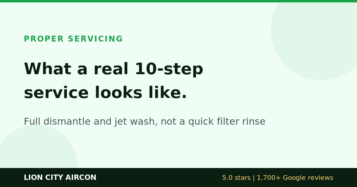 Proper 10-step aircon servicing